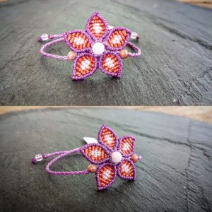 Bracelet fleur - Mangano calcite