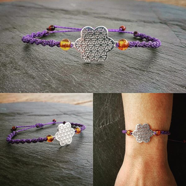 Bracelet fleur de vie - Ambre