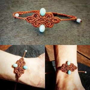 Bracelet lotus - Amazonite