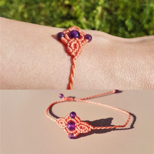 Bracelet perle - Améthyste